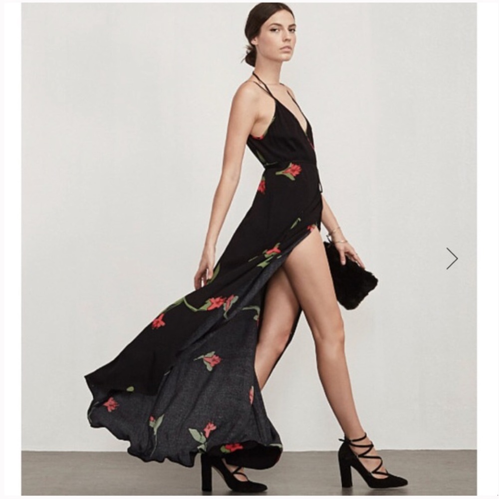 Reformation seine maxi dress floral grown